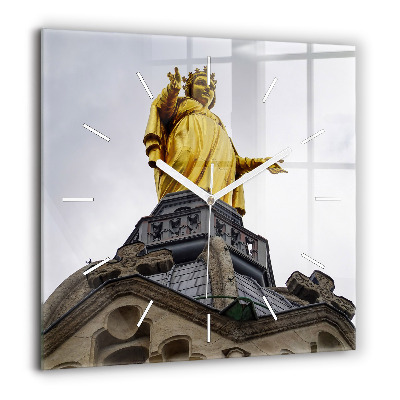 Szögletes fali üvegóra 60x60 A Szűzanya szobra Lyonban