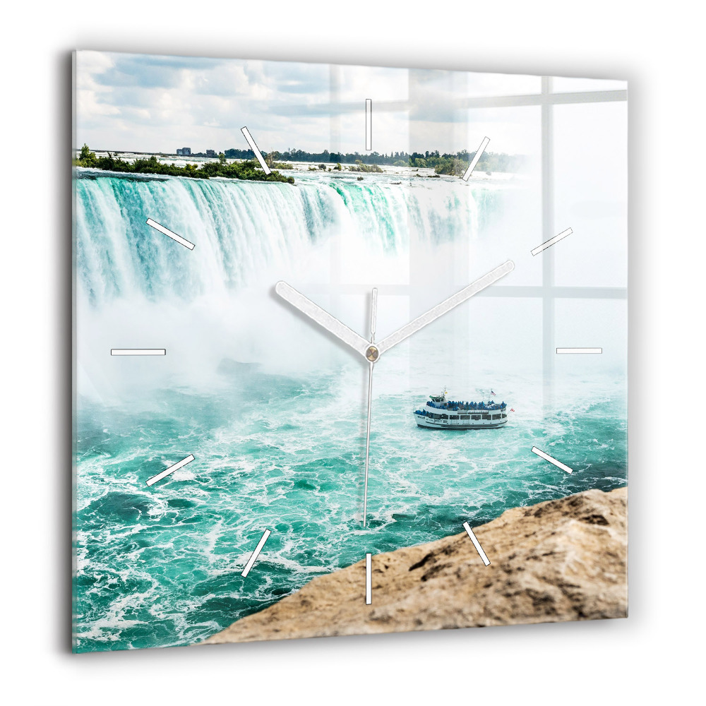Szögletes fali üvegóra 60x60 Hajó és a Niagara