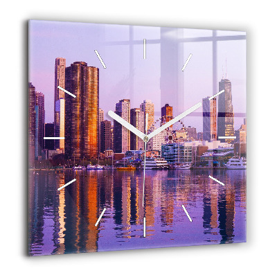 Négyzet alakú üvegóra 60x60 Kilátás az USA felhőkarcolóira