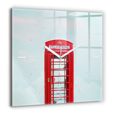 Négyzetes üvegóra 60x60 Telefonfülke