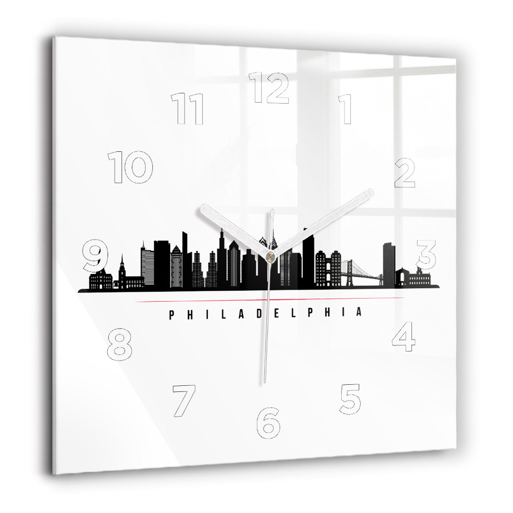 Szögletes fali üvegóra 60x60 Illusztráció Philadelphia