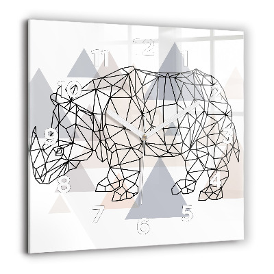 Négyzetes üvegóra 60x60 Geometrikus minta