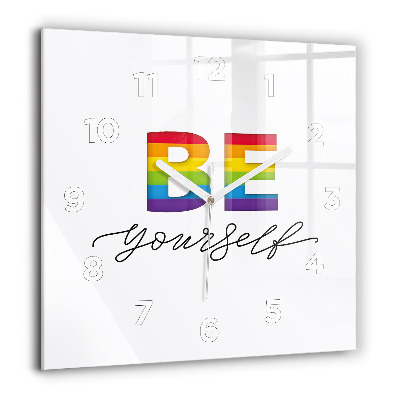 Négyzet alakú üvegóra 60x60 Légy önmagad