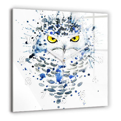 Szögletes fali üvegóra 60x60 Bagoly pillantás