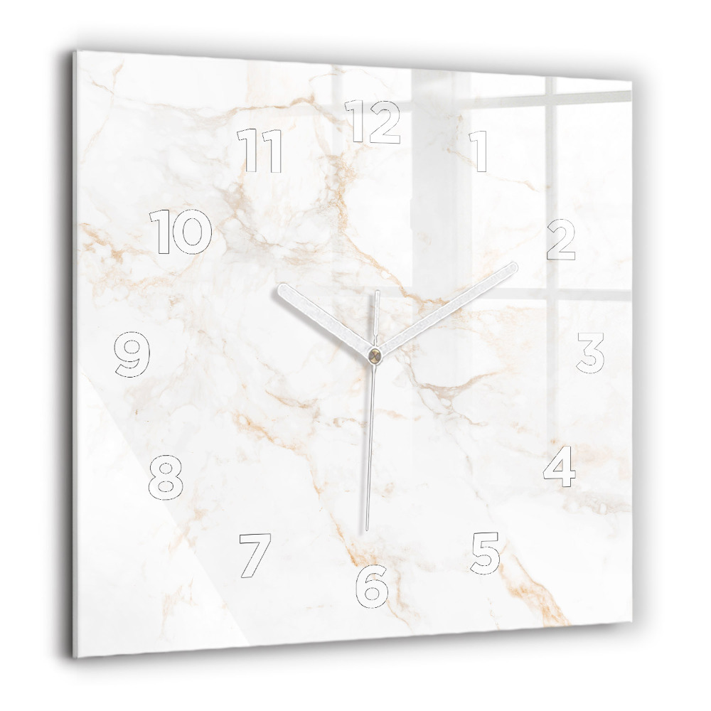 Szögletes fali üvegóra 60x60 Elegáns márvány