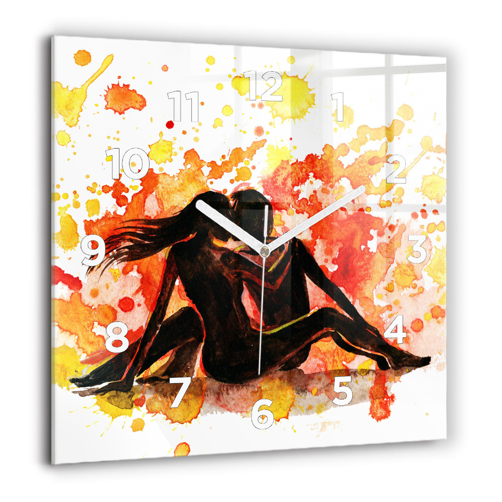 Szögletes üvegóra 60x60 Szerelem és egy szerelmes pár