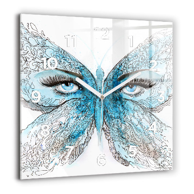 Négyzet alakú üvegóra 60x60 Pillangó alakú arc