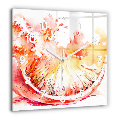 Négyzetes üvegóra 60x60 Festett narancs