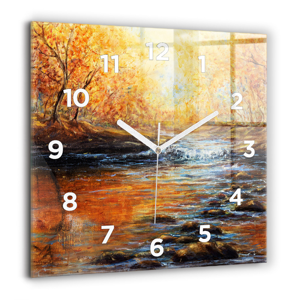 Szögletes fali üvegóra 60x60 Képzőművészet