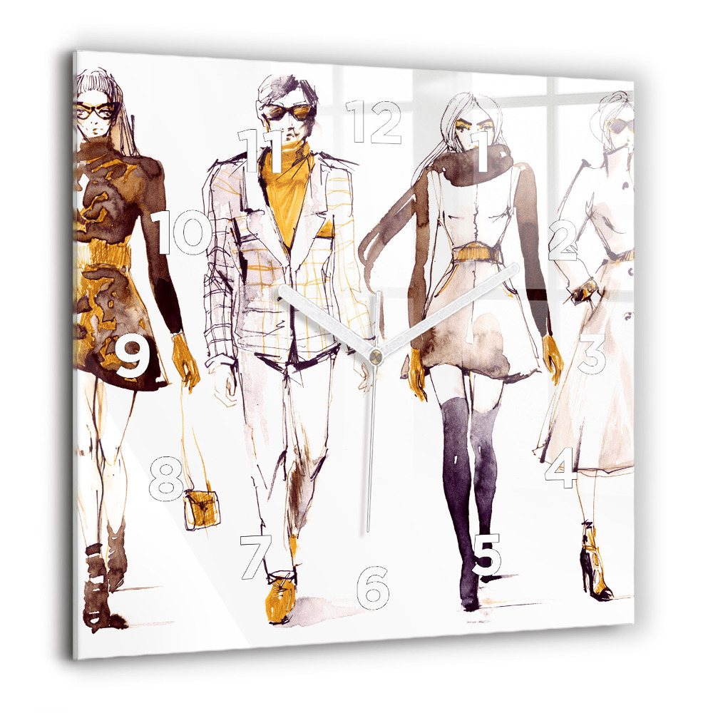 Négyzetes üvegóra 60x60 Nő és férfi