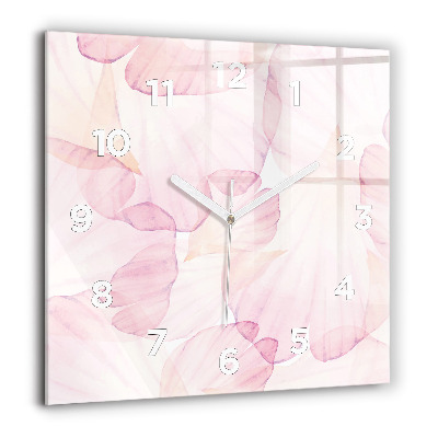 Szögletes üvegóra 60x60 Akvarell szirmok