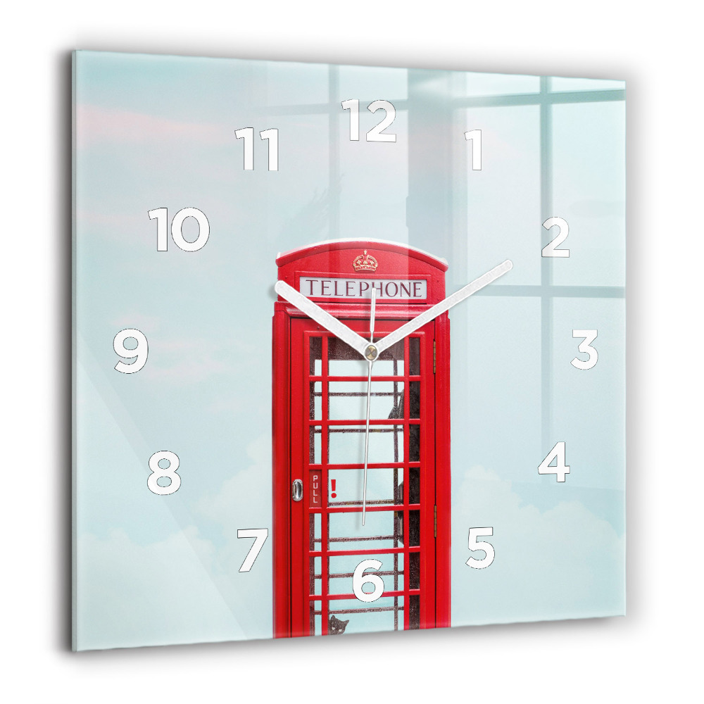 Négyzetes üvegóra 60x60 Telefonfülke