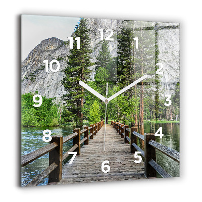 Szögletes fali üvegóra 60x60 Yosemite fahíd