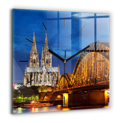 Szögletes üvegóra 60x60 Híd Németországban