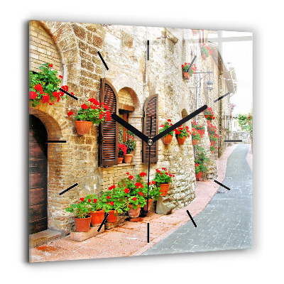 Négyzet alakú üvegóra 60x60 Festői utca