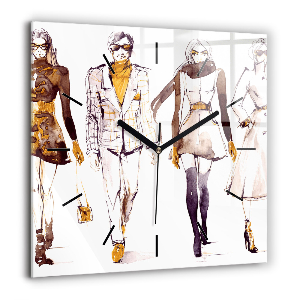 Négyzetes üvegóra 60x60 Nő és férfi