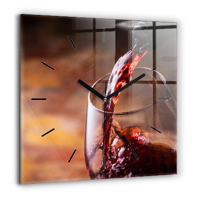 Szögletes fali üvegóra 60x60 Pohár vörösbor