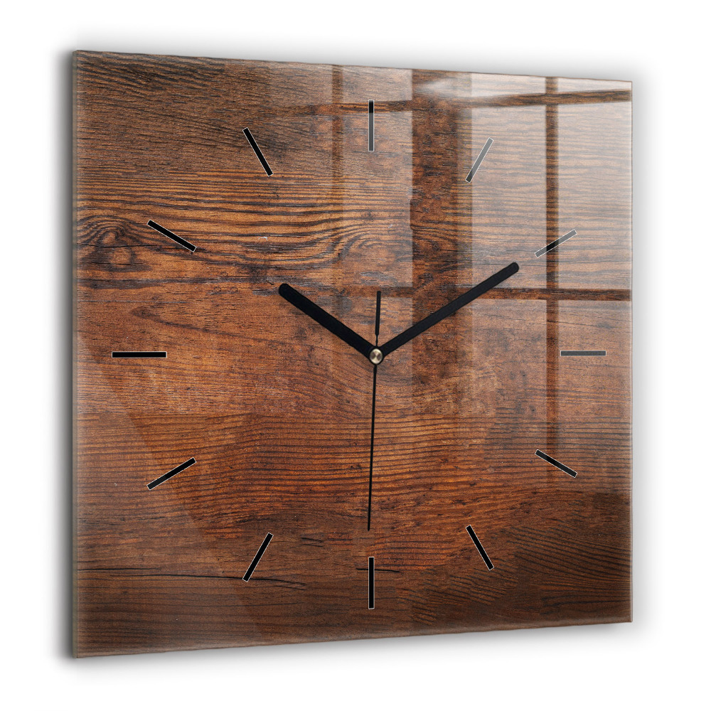 Szögletes fali üvegóra 60x60 Régi fa