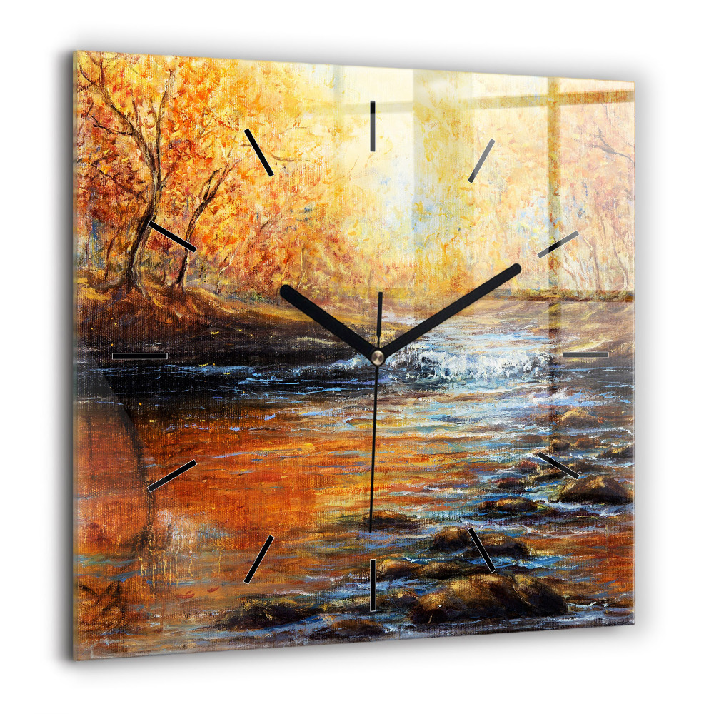 Szögletes fali üvegóra 60x60 Képzőművészet