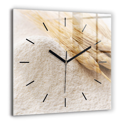 Négyzetes üvegóra 60x60 Liszt és gabonafüvek