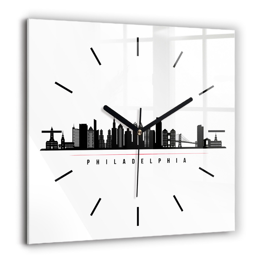 Szögletes fali üvegóra 60x60 Illusztráció Philadelphia