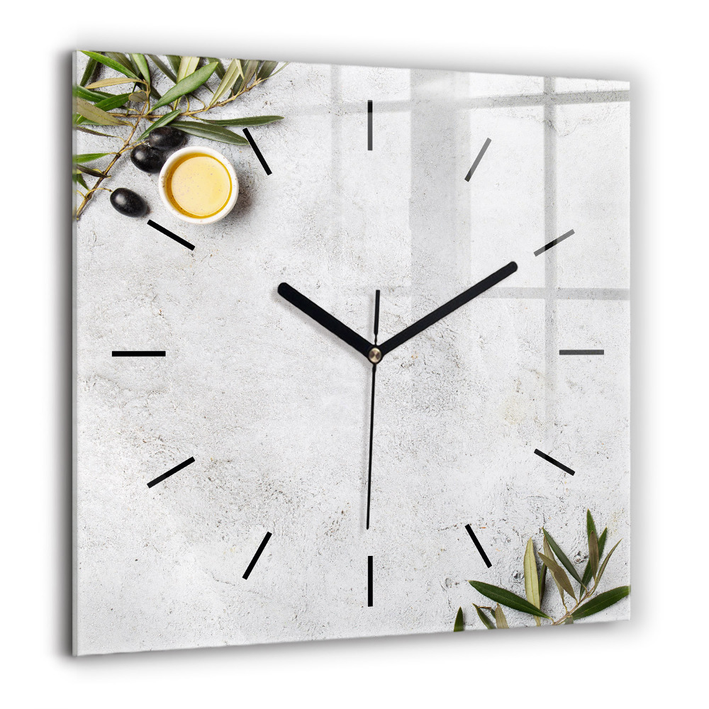 Négyzet alakú üvegóra 60x60 Minimalista olajbogyó