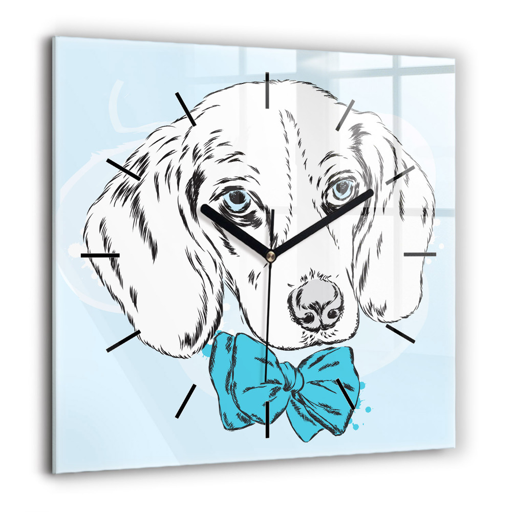 Négyzet alakú üvegóra 60x60 Kutya kiskutya