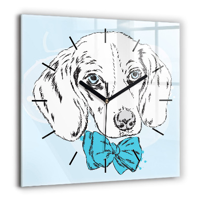 Négyzet alakú üvegóra 60x60 Kutya kiskutya