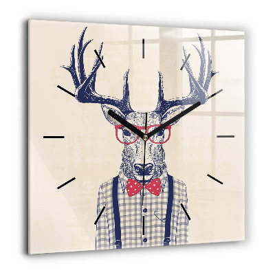 Négyzet alakú üvegóra 60x60 Szarvas ingben