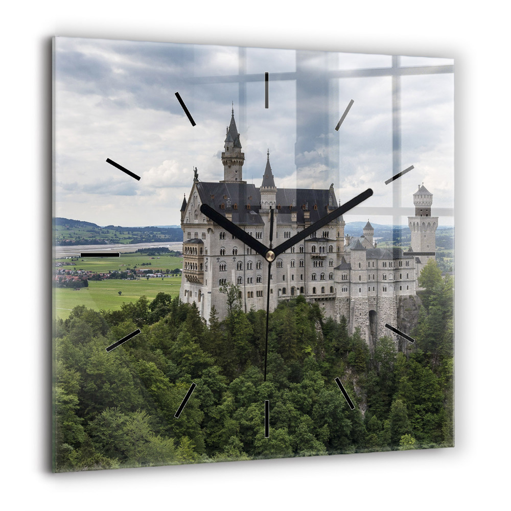 Négyzet alakú üvegóra 60x60 Neuschwanstein kastély