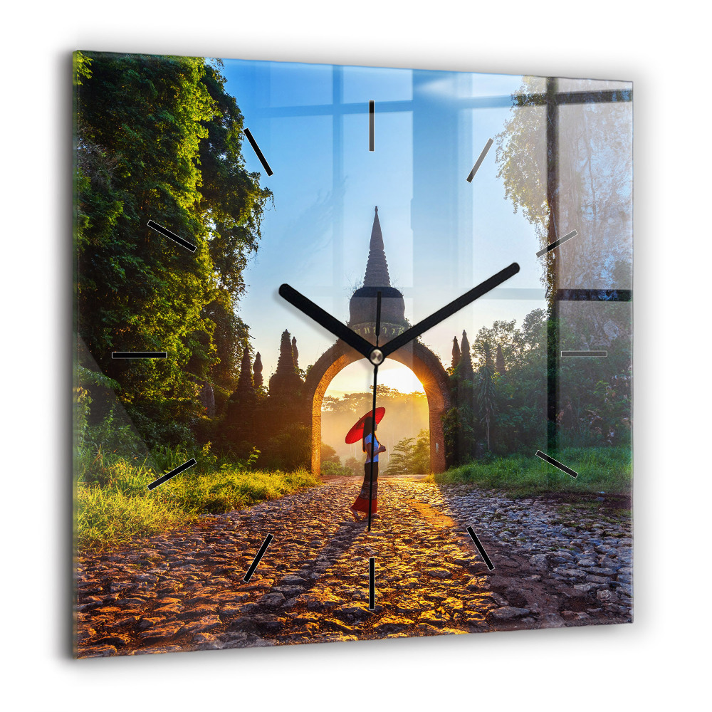 Szögletes üvegóra 60x60 Surat Thani Park Thaiföld