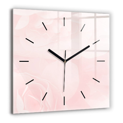 Szögletes üvegóra 60x60 Virágzó rózsák