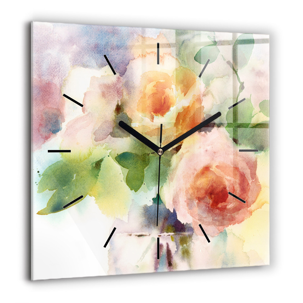 Szögletes üvegóra 60x60 A természet vizualizációja