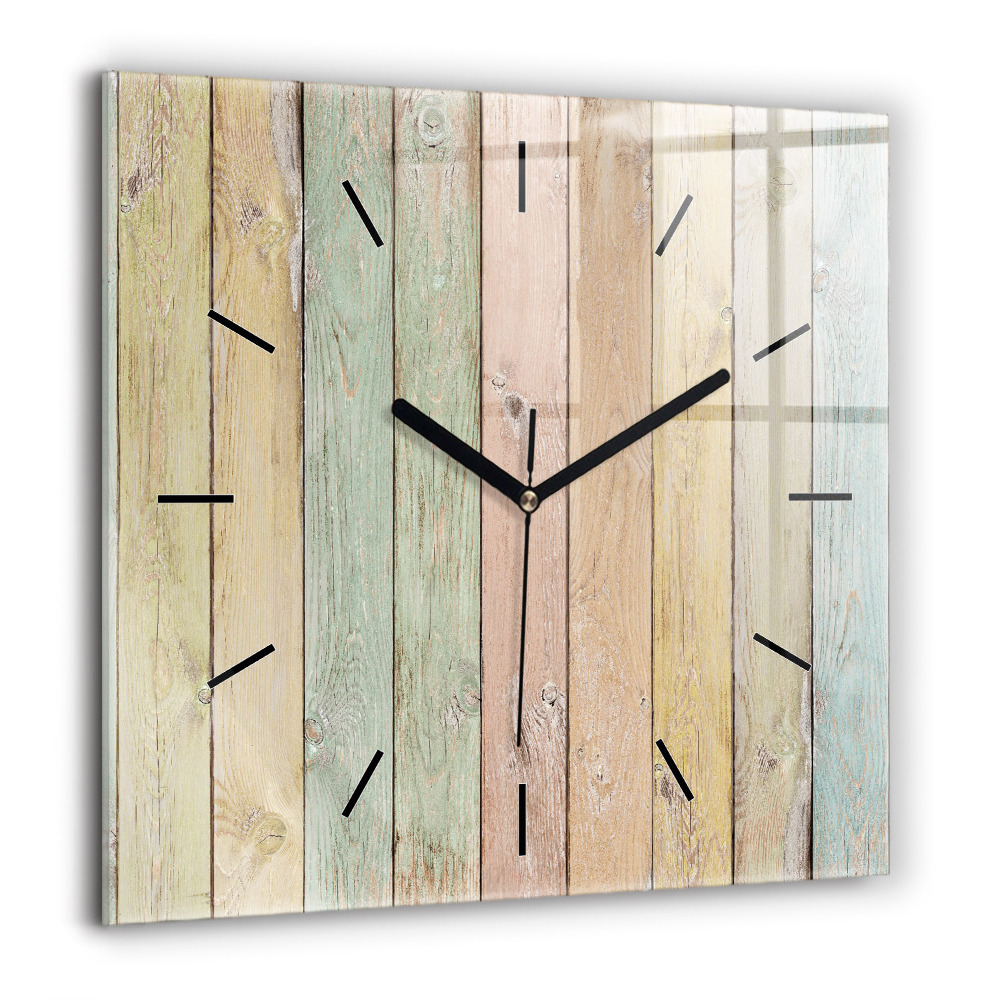 Szögletes üvegóra 60x60 Színes táblák