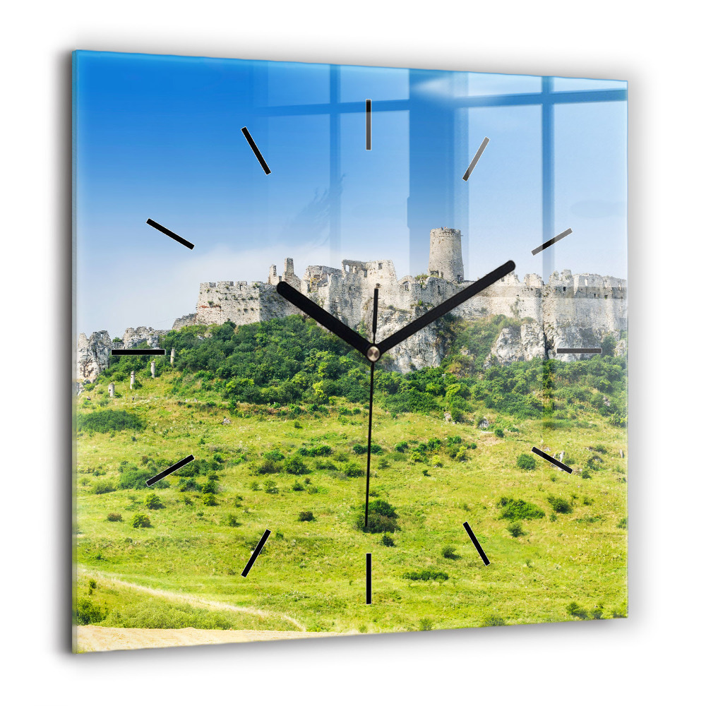 Négyzet alakú üvegóra 60x60 Szepsi vár Szlovákiában