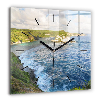 Szögletes fali üvegóra 60x60 Óceán partja