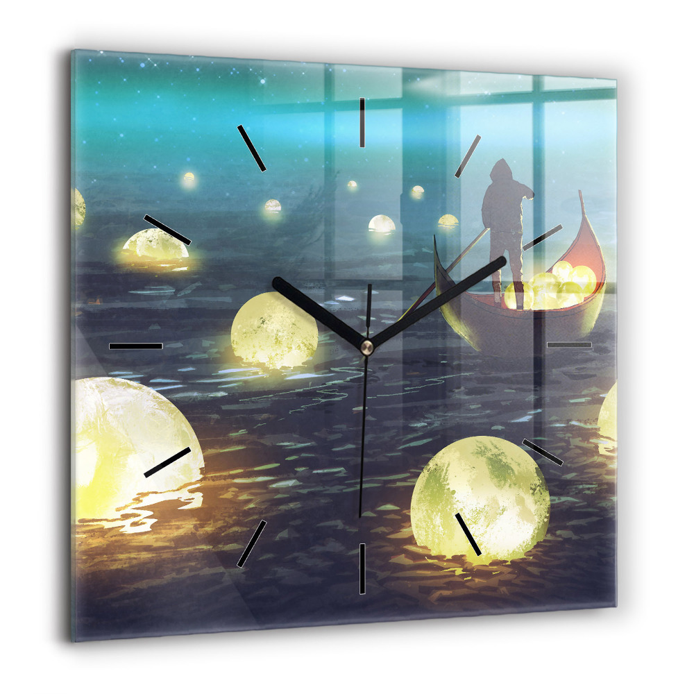 Négyzetes üvegóra 60x60 Absztrakció