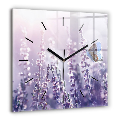 Szögletes üvegóra 60x60 Absztrakció