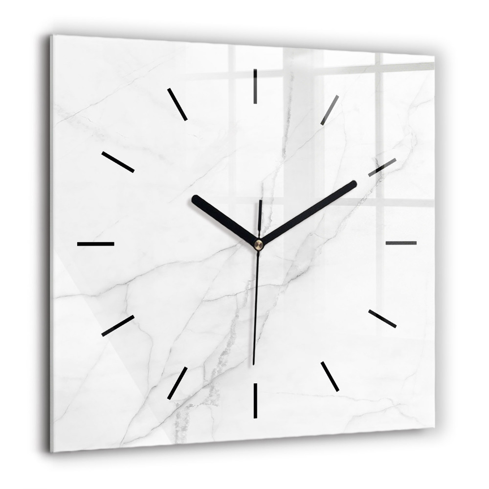 Négyzetes üvegóra 60x60 Dekoratív márvány
