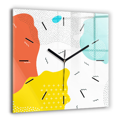 Szögletes üvegóra 60x60 Absztrakt POP