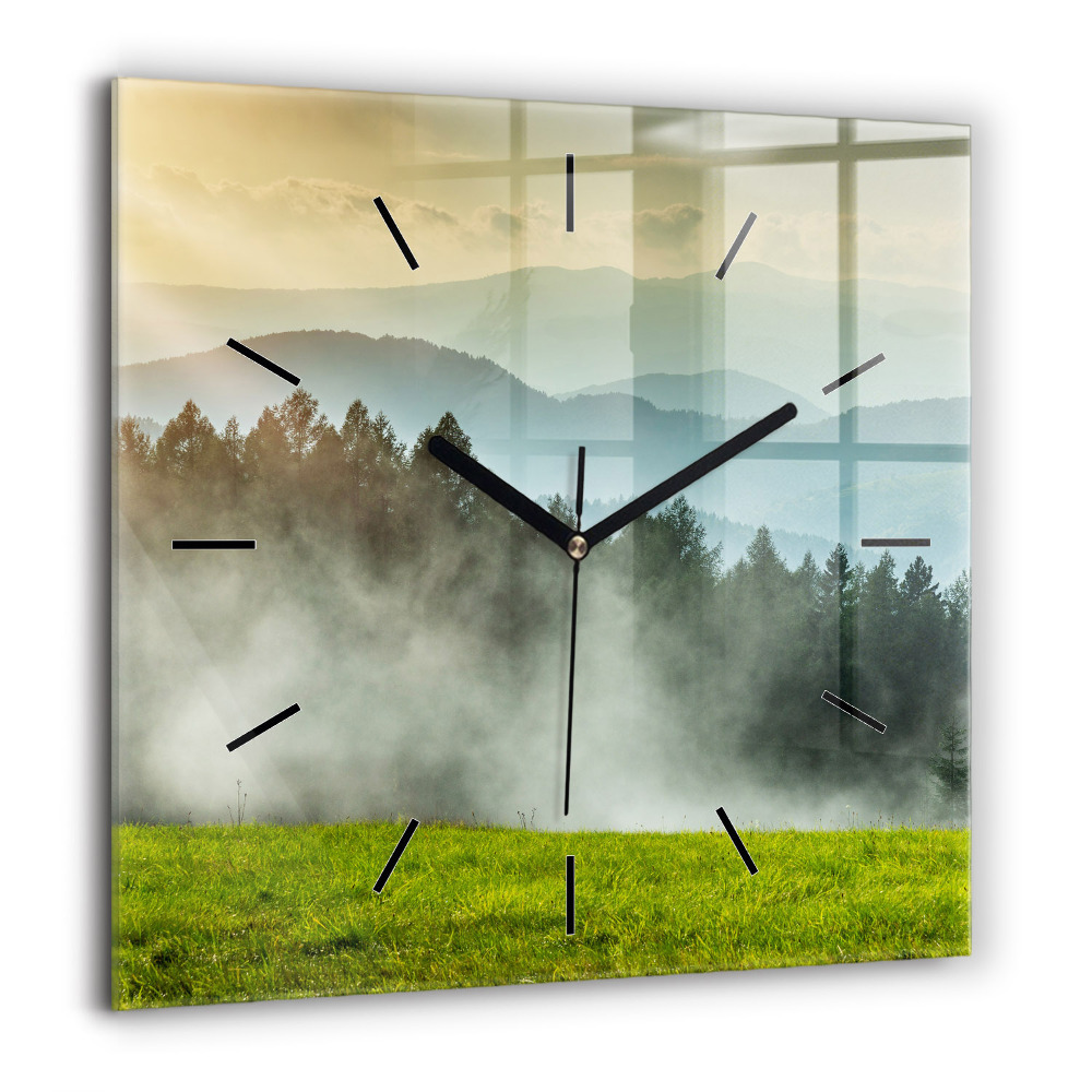 Négyzet alakú üvegóra 60x60 Hegyi táj