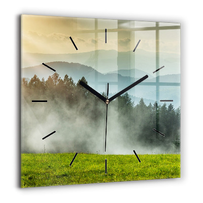 Négyzet alakú üvegóra 60x60 Hegyi táj