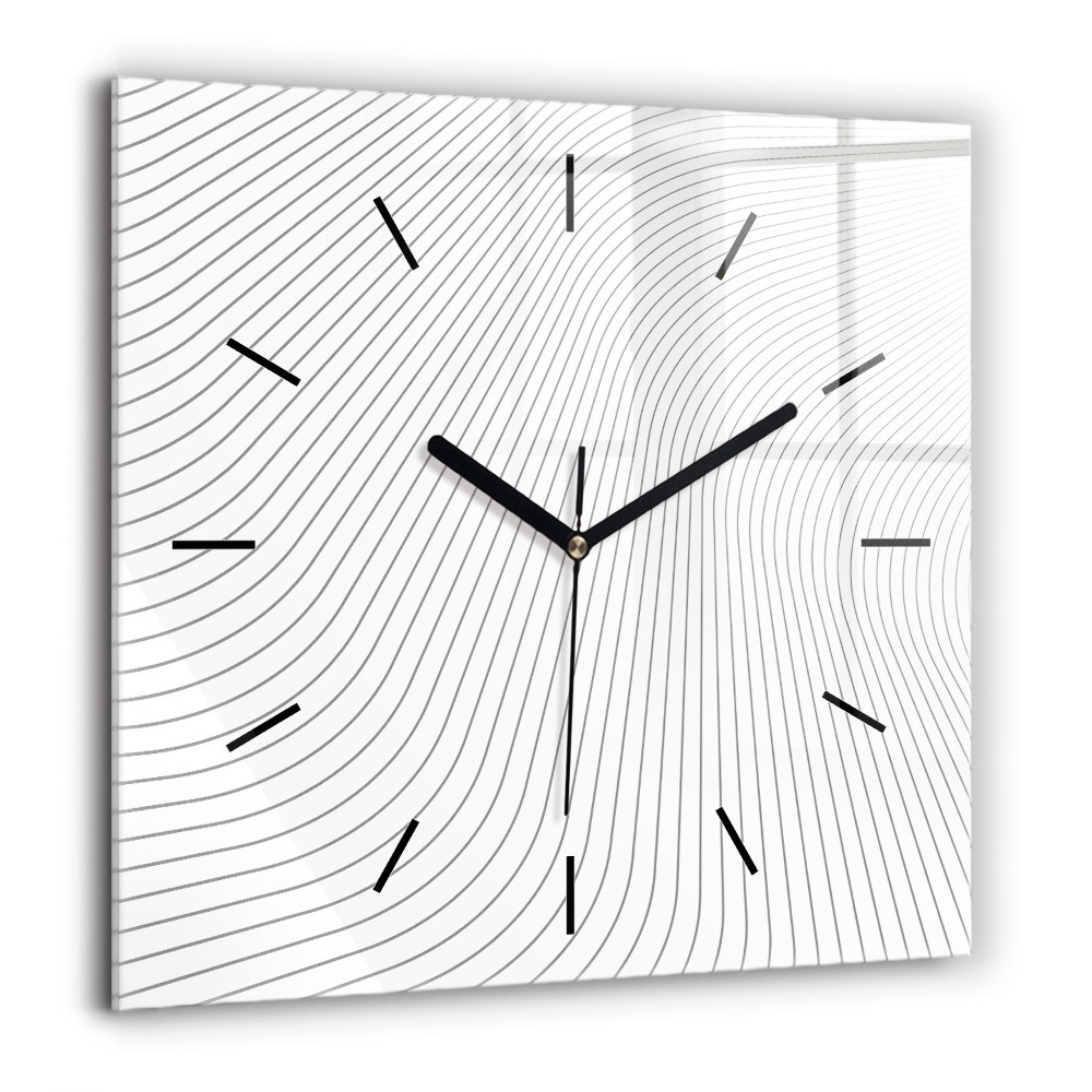 Négyzetes üvegóra 60x60 Vonalak absztrakt