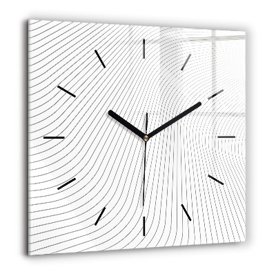 Négyzetes üvegóra 60x60 Vonalak absztrakt