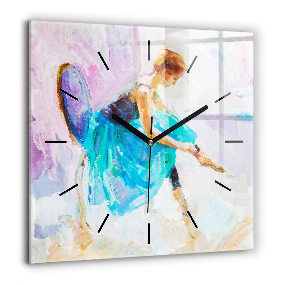 Szögletes üvegóra 60x60 Egy balerina felkészülése