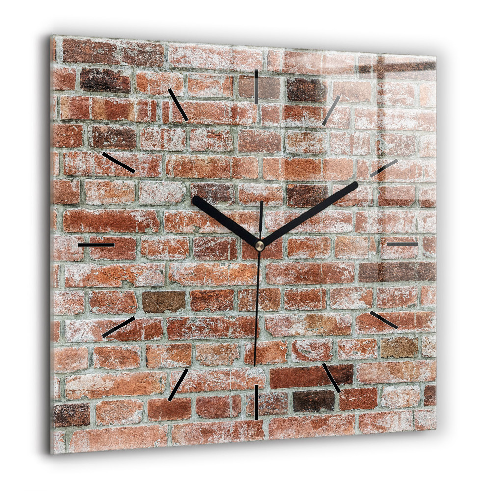 Négyzetes üvegóra 60x60 Téglafal