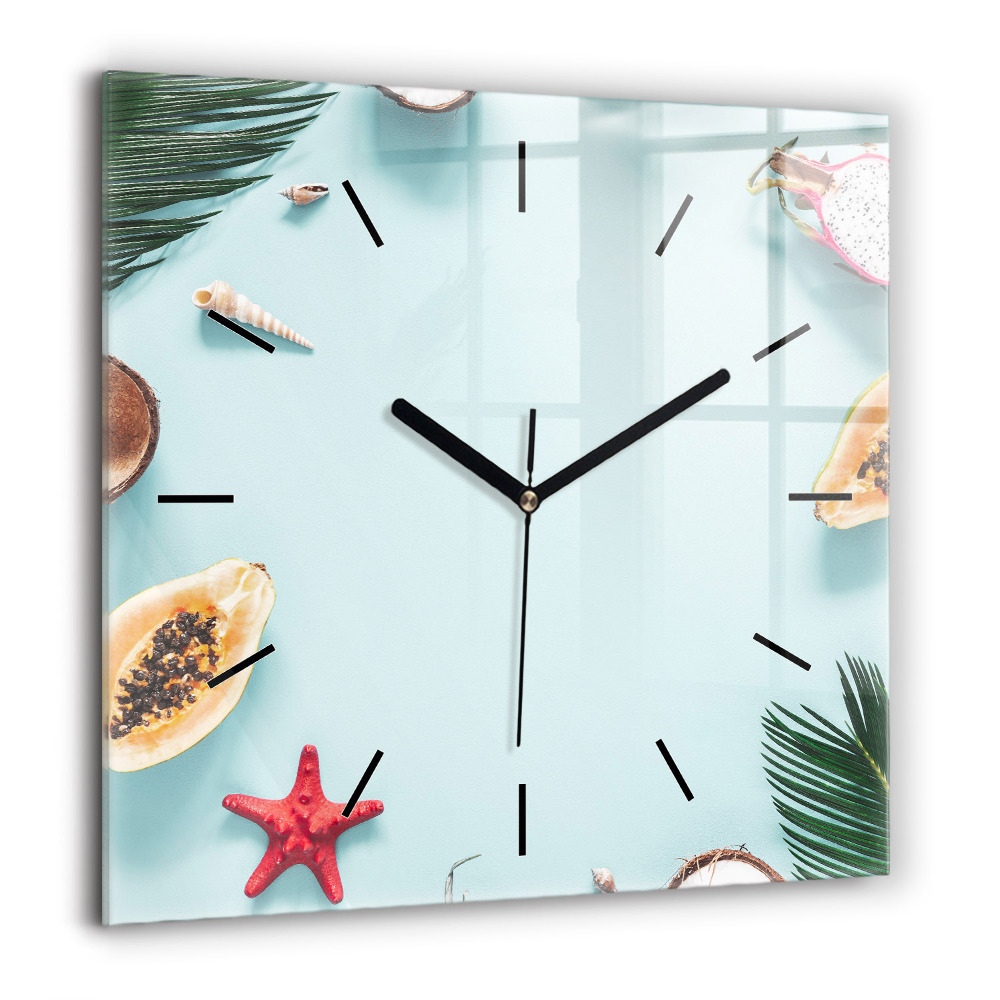 Szögletes fali üvegóra 60x60 Nyári kompozíció