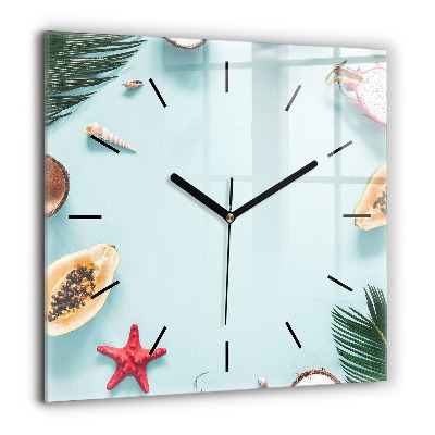 Szögletes fali üvegóra 60x60 Nyári kompozíció