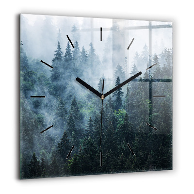 Négyzet alakú üvegóra 60x60 Ködös hegyi táj