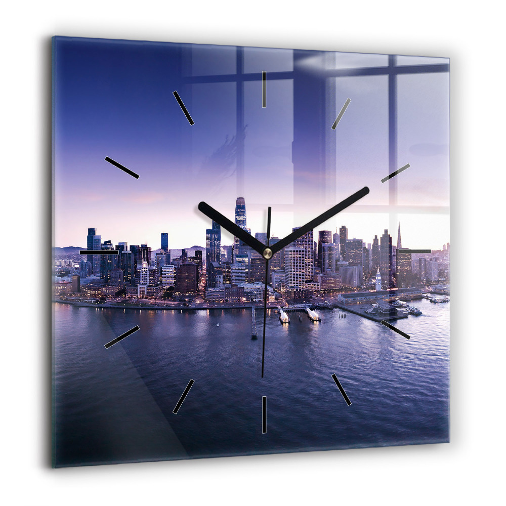 Szögletes üvegóra 60x60 San Francisco látképe